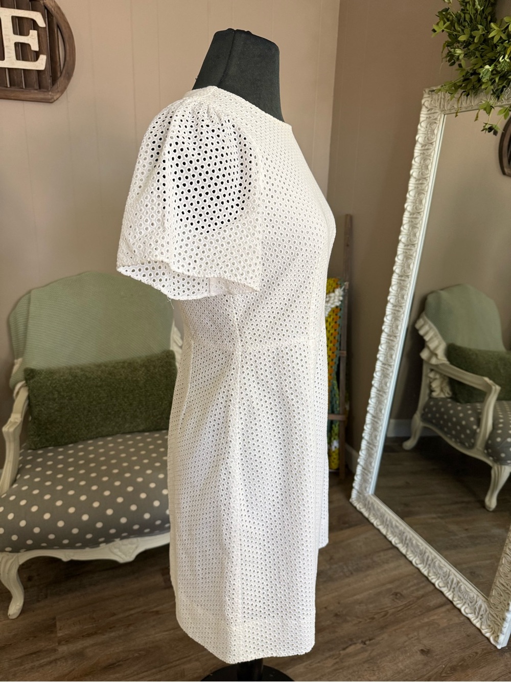 J. Crew • Cotton Eyelet Lace Mini Dress - Picture 5 of 16